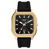 Fossil FS5981 Inscription Gold Plated Black Silicone Strap Watch - W10311