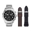 Fossil FS5968SET Bronson Chronograph Watch And Two Strap Set - W10347