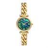 Fossil ES5416 Carlie Gold Tone Abalone Shell Dial Chain Bracelet Watch - W10447