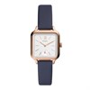 Fossil BQ3910 Colleen Rose Tone Blue Leather Strap Watch - W10455