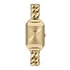 Fossil ES5478 Raquel Gold Tone Rectangular Case Chain Bracelet Watch - W10539