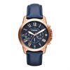 Fossil FS4835 Grant Chronograph Blue Leather Strap Watch - W1074