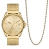 Diesel DZ2163SET MS9 Gold Tone Watch And Necklace Gift Set - W11270