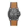 Diesel DZ1964 Master Chief Grey IP Tan Leather Strap Watch - W11374