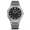 Rotary RGB10019/04 Heritage Stainless Steel Black Dial Bracelet Watch - W13339