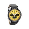 Accurist 7041 Yellow Dual Display Black Leather Strap Watch - W1854