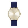 Spirit SP2010 Gold Plated Blue Leather Strap Watch - W27169