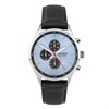 Sekonda 30106 Dual Time Black Leather Strap Watch - W31436