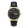 Sekonda 30184 Gold Tone Black Leather Strap Watch - W31468
