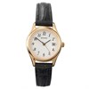 Sekonda 4082 Gold Plated Black Leather Strap Watch - W32223
