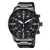 Citizen CA0695-84E Eco-Drive Chronograph Black IP Bracelet Watch - W38538