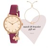 Radley RY21614-SET Rose Gold Tone Cherry Leather Strap Watch And Bracelet Set - W51595