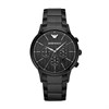 Emporio Armani AR2485 Renato Black IP Chronograph Bracelet Watch - W62155