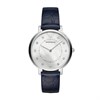 Emporio Armani AR11095 Stone Set Blue Leather Strap Watch - W62183