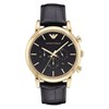 Emporio Armani AR1917 Chronograph Black Leather Strap Watch - W65204