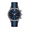 Emporio Armani AR1949 Blue Fabric Strap Watch - W65259