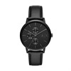 Armani Exchange AX2719 Cayde Black IP Leather Strap Watch - W65436