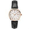 Accurist 8249 Rose Gold Plated Black Leather Strap Watch - W72153