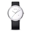 BERING 11139-404 Stainless Steel Black Leather Strap Watch - W74167