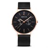 BERING 14240-163 Rose Gold Plated Black Mesh Bracelet Watch - W74174