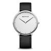 BERING 15739-404 Ultra Slim Black Leather Strap Watch - W74218