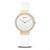 BERING 14531-630 Stone Set White Leather Strap Watch - W74220