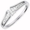 9ct White Gold Diamond Solitaire Ring - 1/2ct - X10070