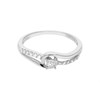 9ct White Gold Open Twist Diamond Set Shoulder Engagement Ring - 15pt - X10079