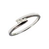 9ct White Gold Crossover Diamond Trilogy Ring - 10pts - X10158