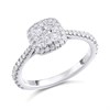 Estoria 9ct White Gold Diamond Cushion Cluster Ring - 3/4ct - X10336