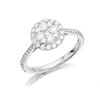 9ct White Gold Diamond Cluster Ring - 3/4ct - X10340