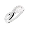 9ct White Gold Diamond Crossover Ring - 15pts - X10426