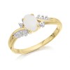 9ct Gold Opal And Diamond Twist Ring - X10725