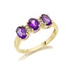 9ct Gold Amethyst And Diamond Ring - X10741