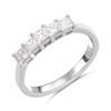 18ct White Gold 5 Princess Cut Stone Ring- 75pt - X11070