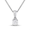 Platinum 4 Claw Diamond Solitaire Pendant and Chain- 25pts - X11328