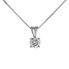 9ct White Gold Diamond Solitaire Necklace - 1/2ct - X50644