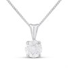 9ct White Gold four Claw Diamond Solitaire Necklace 75 points - X50645