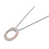 9ct White Gold Diamond Necklace with Rose Gold Pendant - X50650