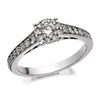 9ct White Gold Diamond Cluster Ring - 1/2ct - Z50677