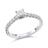 Platinum Princess Cut Diamond Engagement Ring - 3/4ct - AGI Certificated - d08121