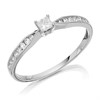 9ct White Gold Princess Cut Diamond Ring - 1/4ct - AGI Certificated - d71171