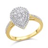 9ct Gold Diamond Pear Cluster Ring - 1/2ct - d9289