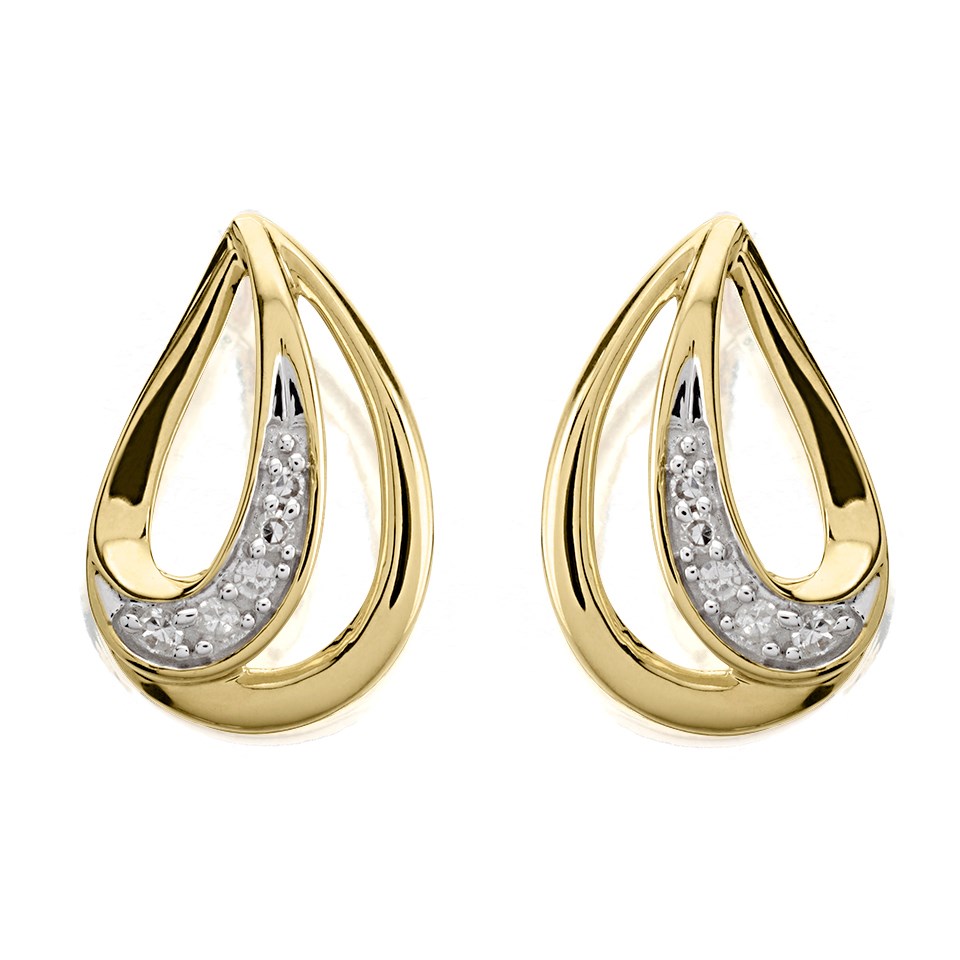Kings of Diamonds  9ct Gold Diamond Earrings