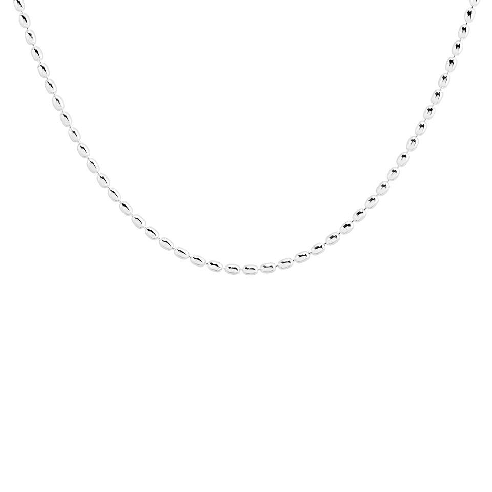 Silver Beaded Necklace - F9514