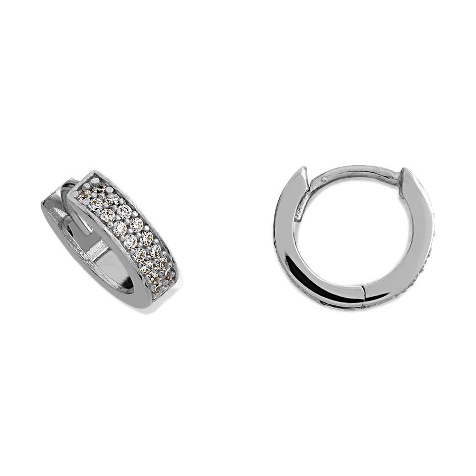 Mens white hotsell gold hoop earrings