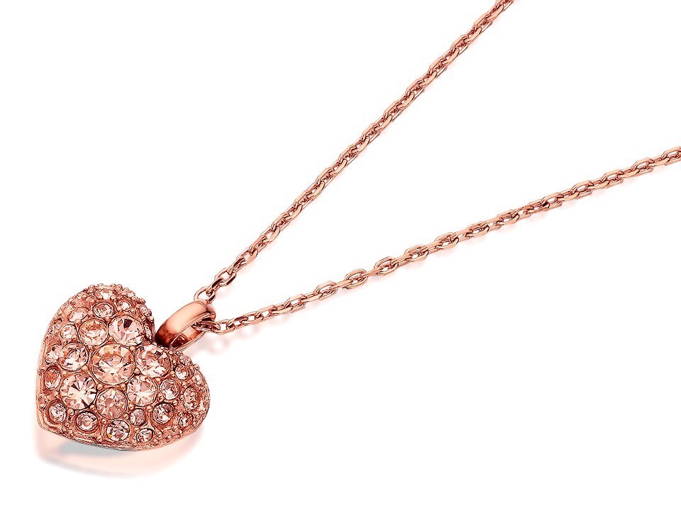 Fossil JF01156791 Glitz Rose IP Crystal Necklace J4912