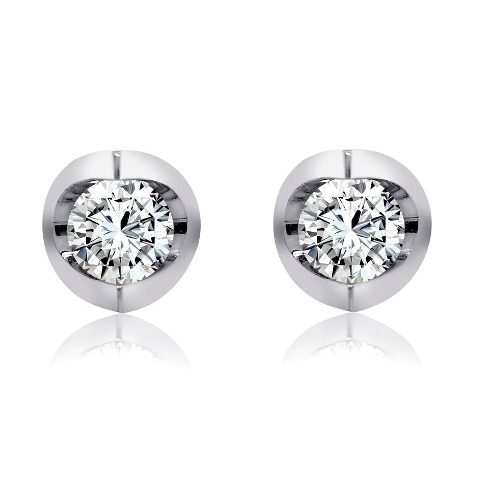 Diamond like stud earrings sales