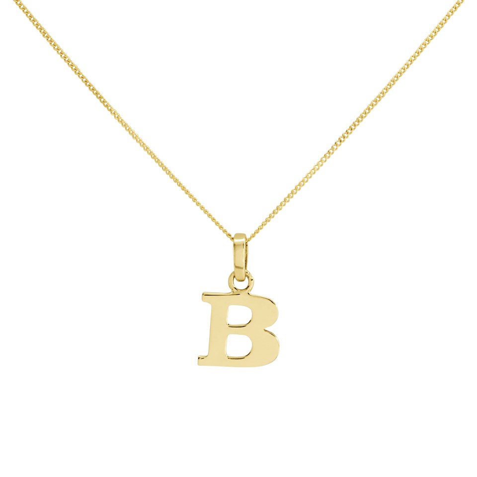 9ct Gold Diamond Initial 'a' Block Necklet