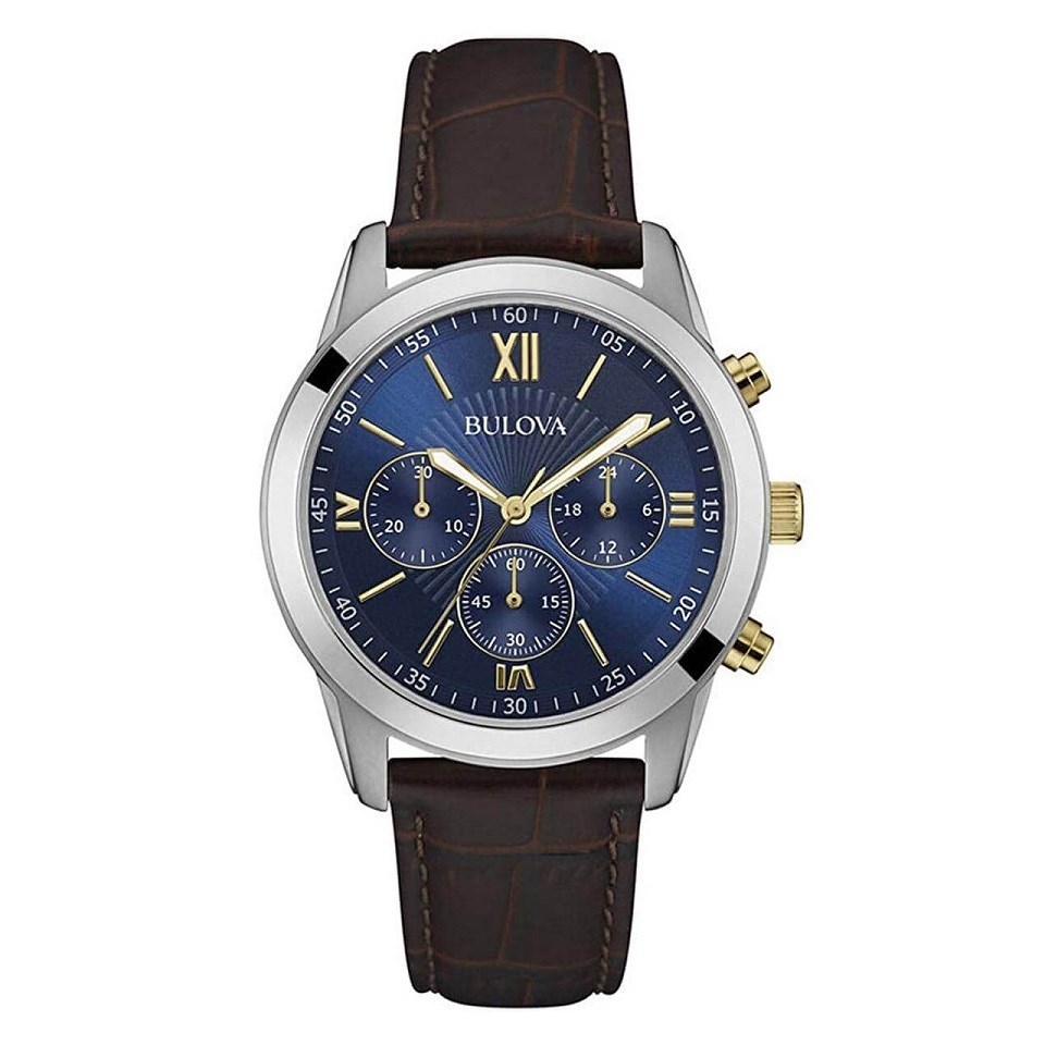 Bulova 98A151 Chronograph Brown Strap 